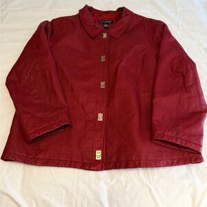 Dialogue Red Leather Jacket